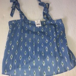 Tie shoulder J Crew tank